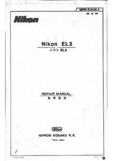 Nikon EL 2 manual. Camera Instructions.